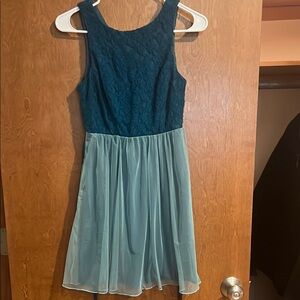 Speechless Blue Sleeveless A-Line Sundress with Scoop Neck for Prom
